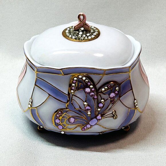 Ardleigh Elliott Wings of Courage Music Box "Promise of Hope" Swarovski Crystals - Picture 1 of 10